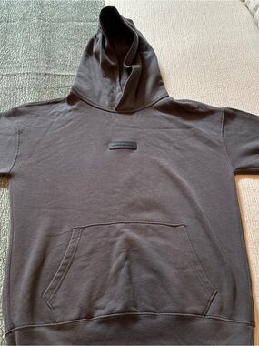 Abercrombie & Fitch Gray and Black Hoodie Sweatshirt